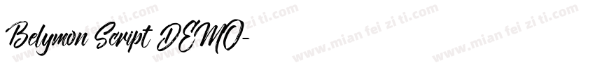 Belymon Script DEMO字体转换